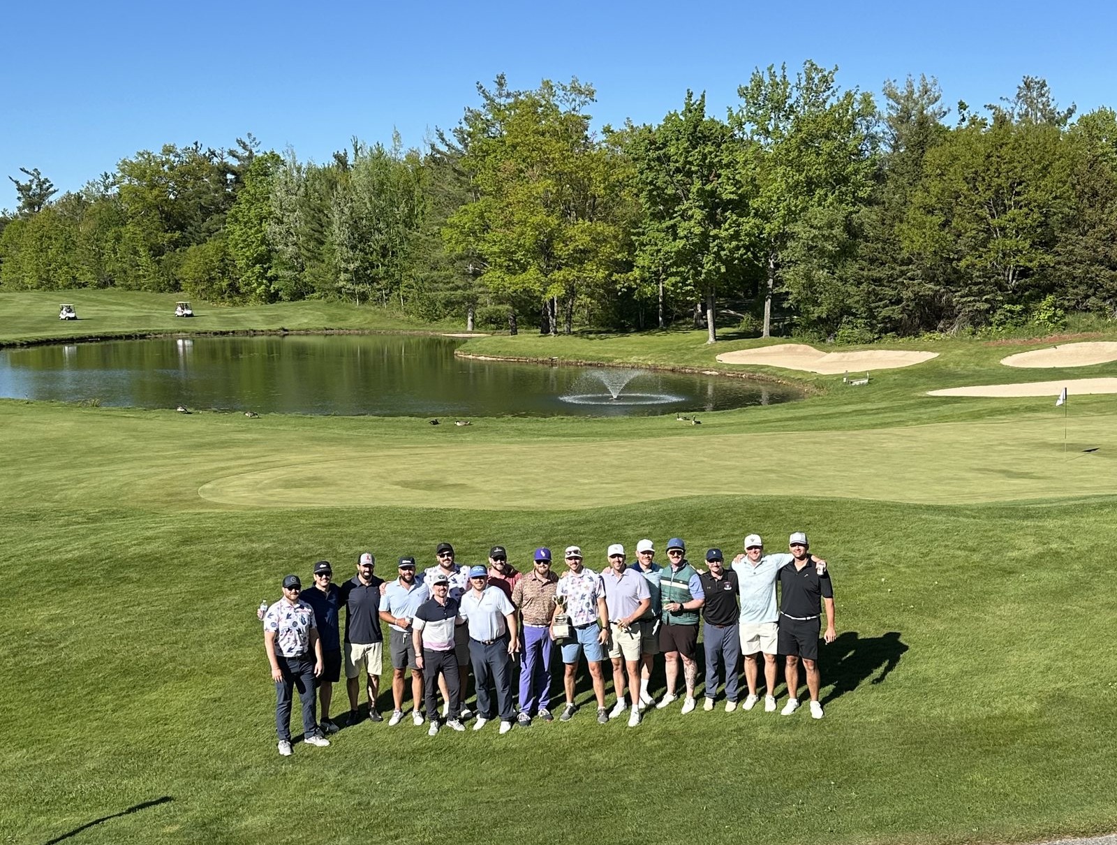 My group on course in Gaylord, Michigan, year twelve of our annual outing